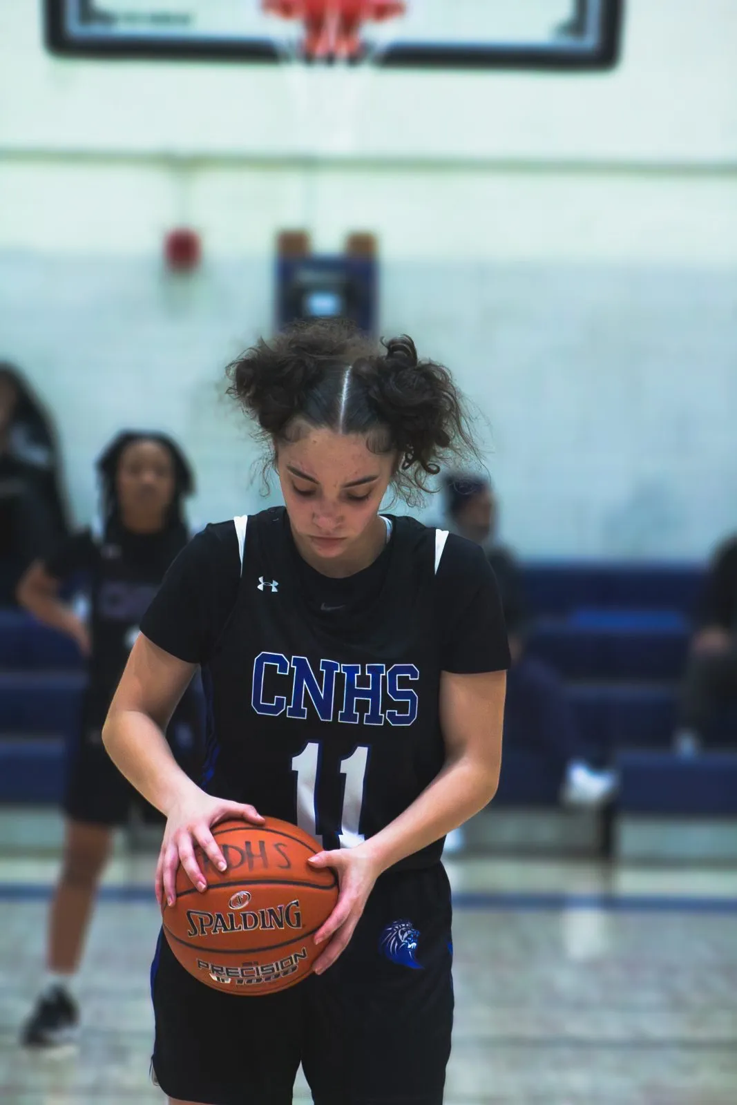 Basketball player at the free throw line